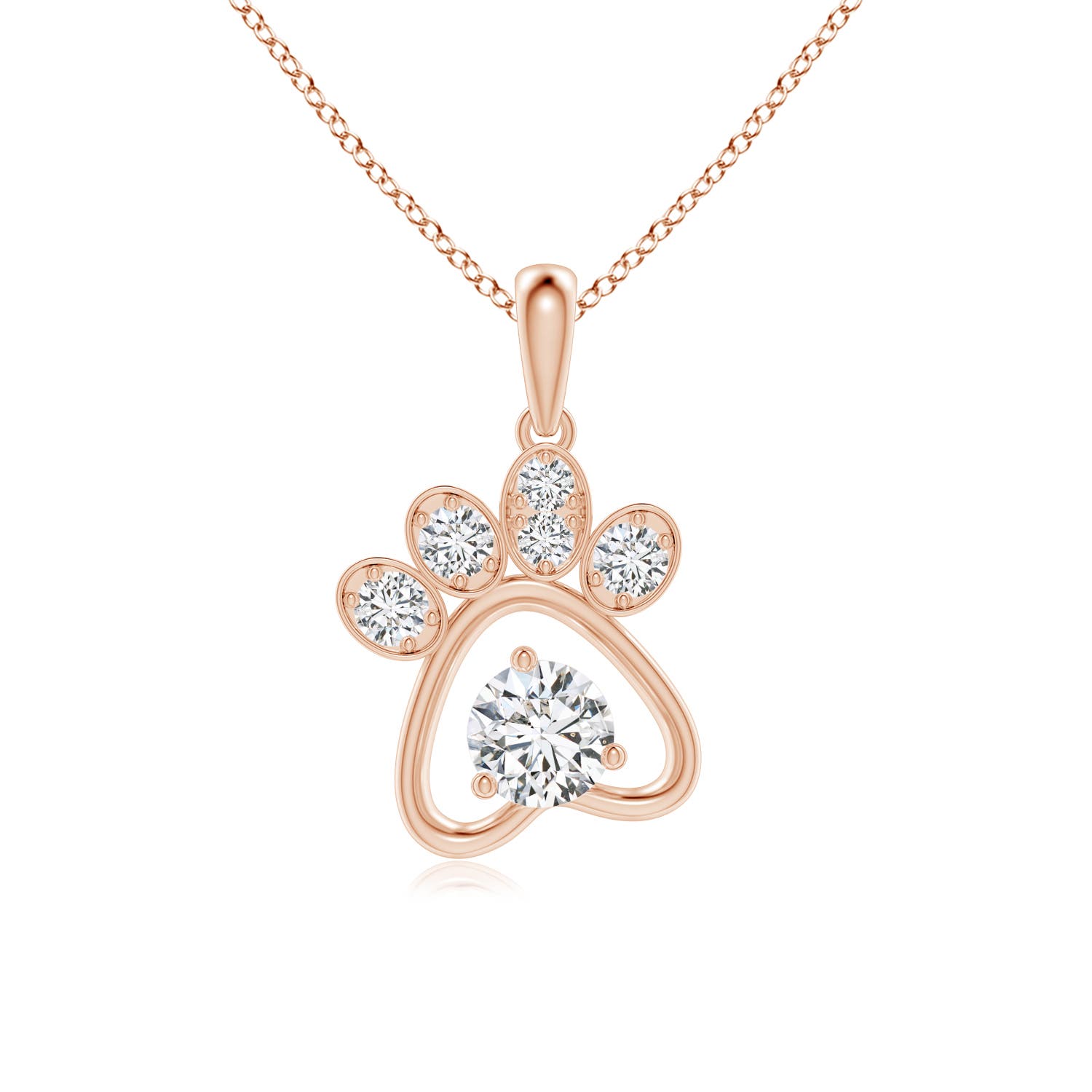 H, SI2 / 0.61 CT / 14 KT Rose Gold