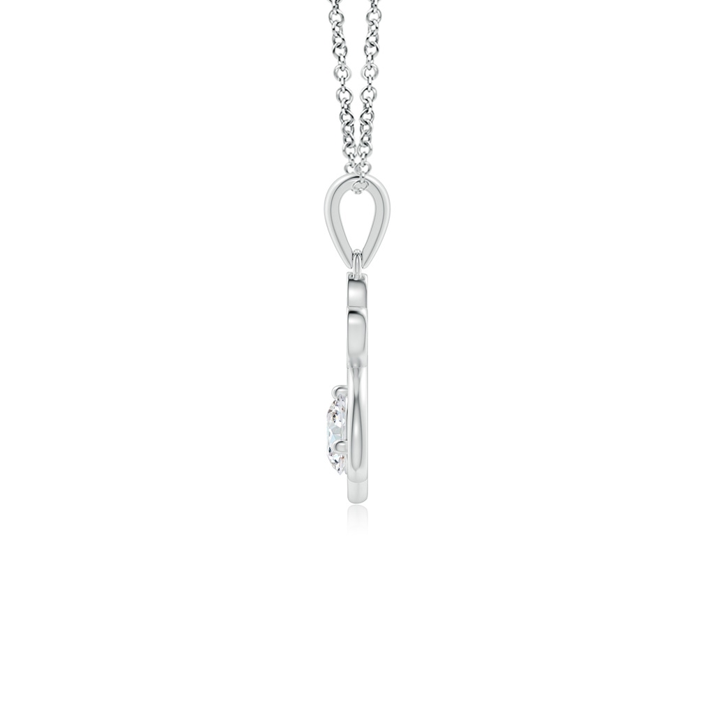 4mm GVS2 Diamond Paw Print Pendant in P950 Platinum - side 199