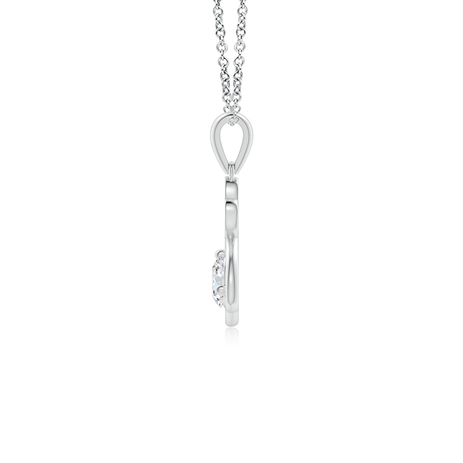 4mm GVS2 Diamond Paw Print Pendant in P950 Platinum side 199