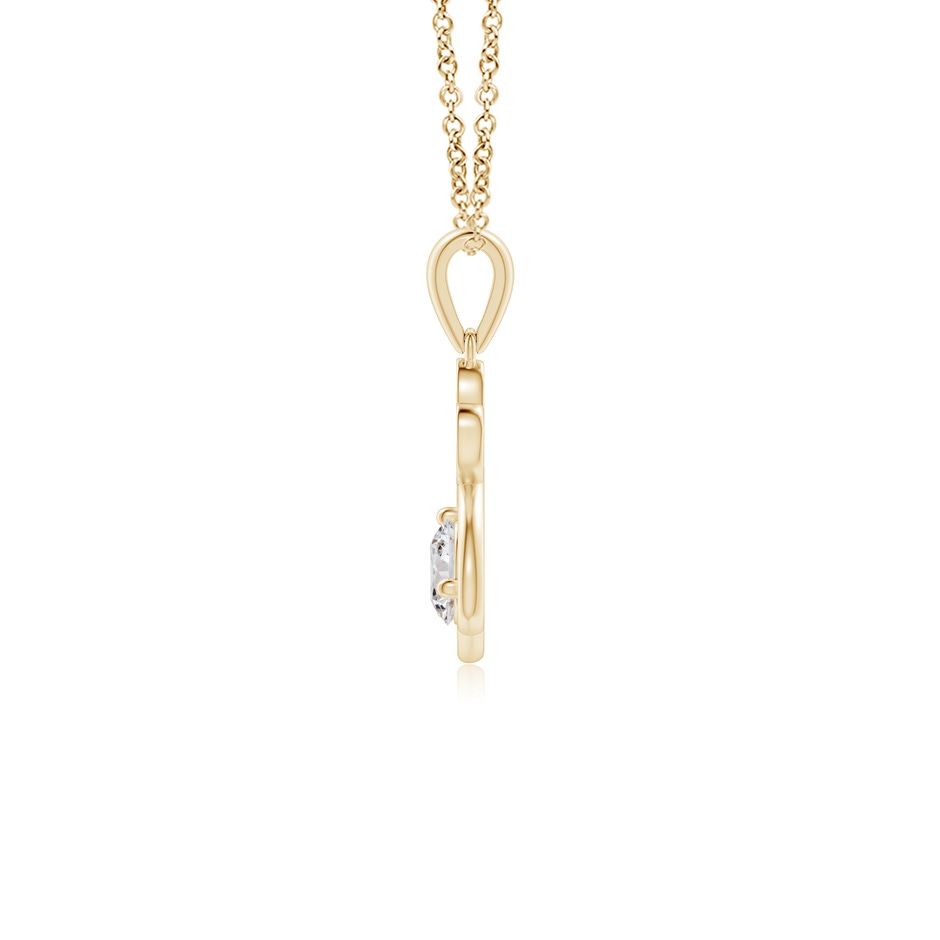 4mm IJI1I2 Diamond Paw Print Pendant in 9K Yellow Gold side 199