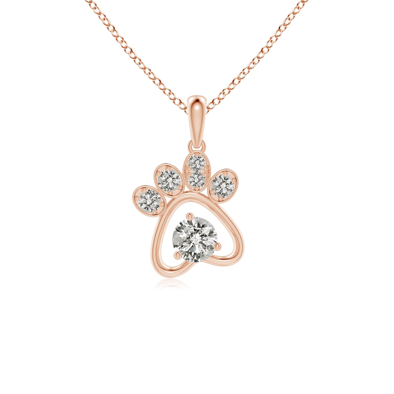 K, I3 / 0.37 CT / 14 KT Rose Gold