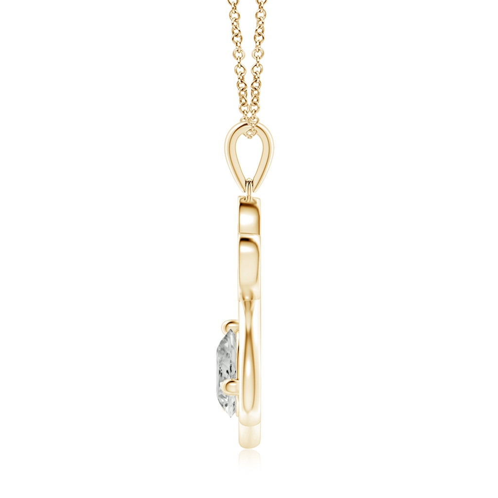 5.9mm KI3 Diamond Paw Print Pendant in Yellow Gold - side 199