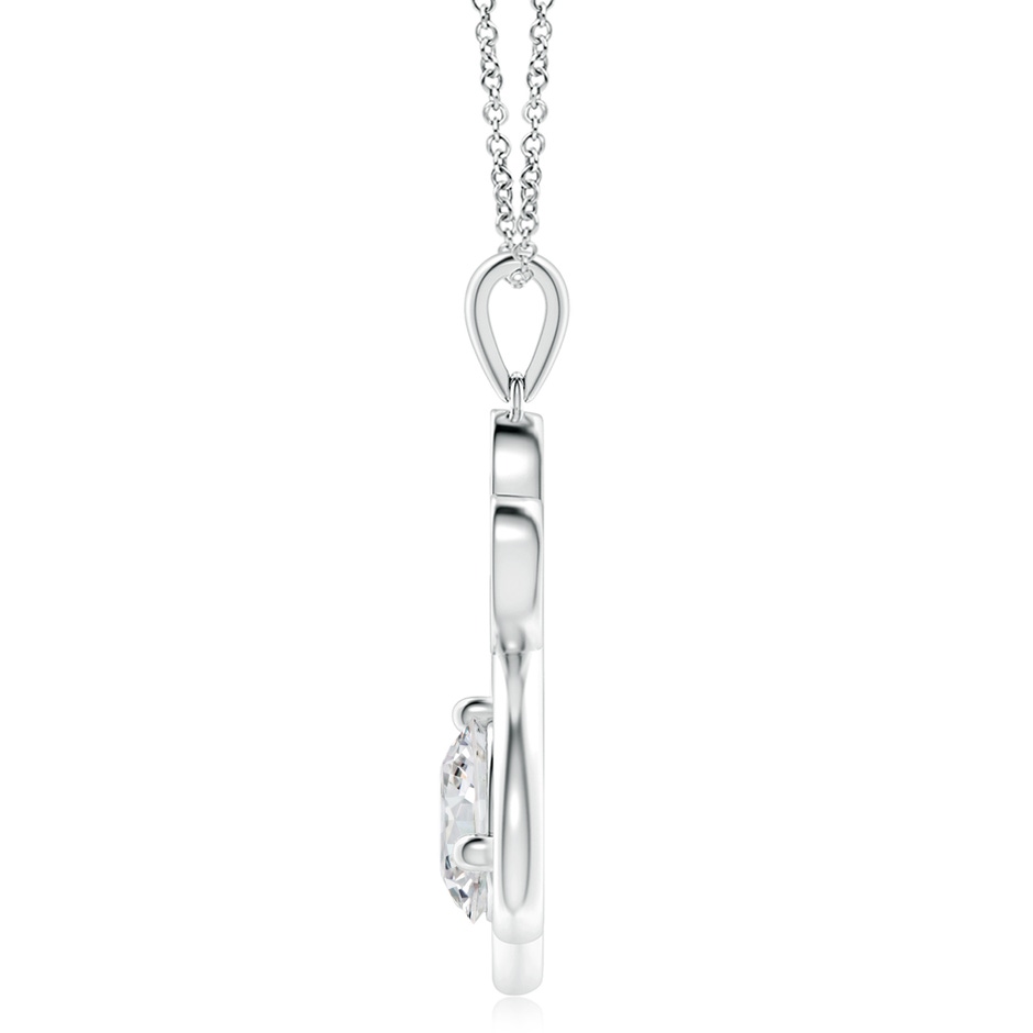 6.4mm HSI2 Diamond Paw Print Pendant in White Gold side 199