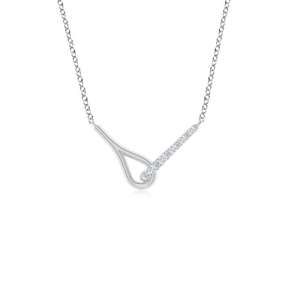 1.2mm GVS2 Diamond Interlocking Loop Pendant in 18K White Gold 