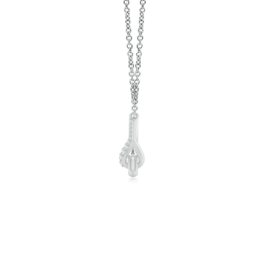 1.2mm GVS2 Diamond Interlocking Loop Pendant in 18K White Gold side 199