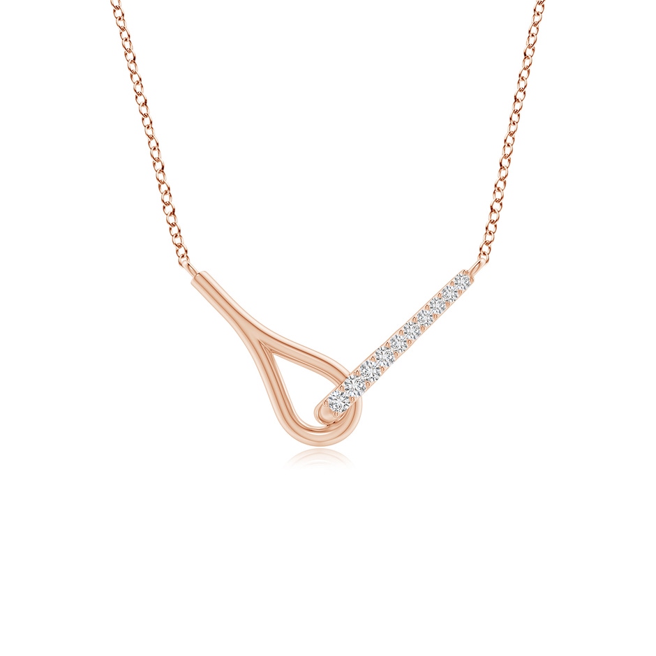 1.45mm HSI2 Diamond Interlocking Loop Pendant in Rose Gold 