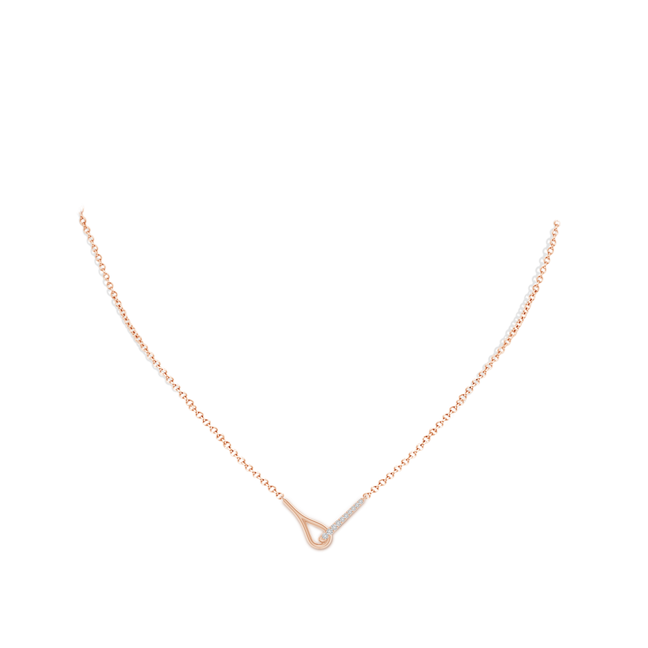 1.45mm HSI2 Diamond Interlocking Loop Pendant in Rose Gold pen