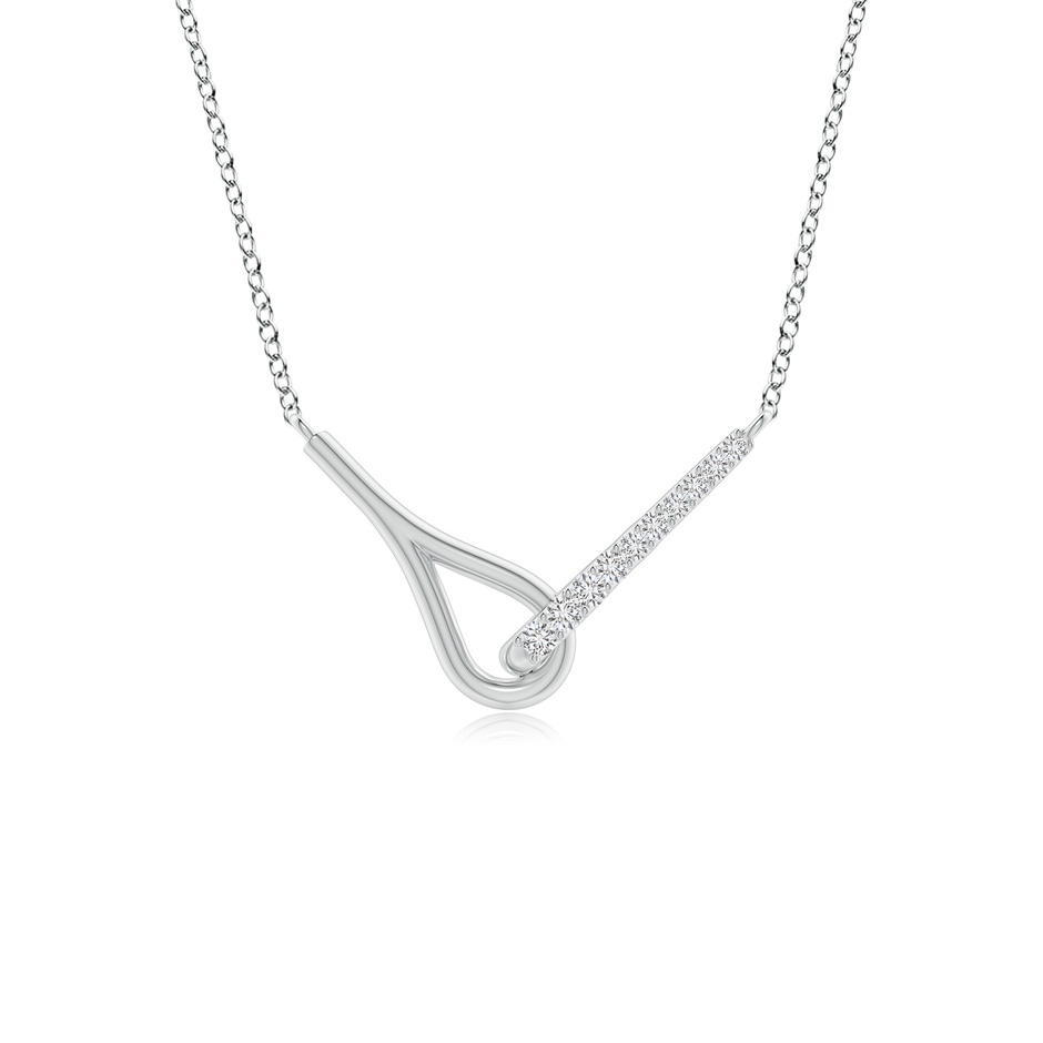 1.45mm HSI2 Diamond Interlocking Loop Pendant in White Gold 