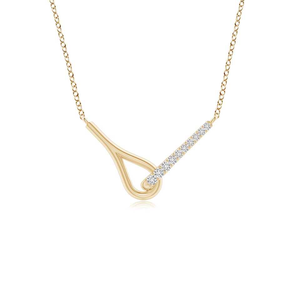 1.45mm HSI2 Diamond Interlocking Loop Pendant in Yellow Gold 