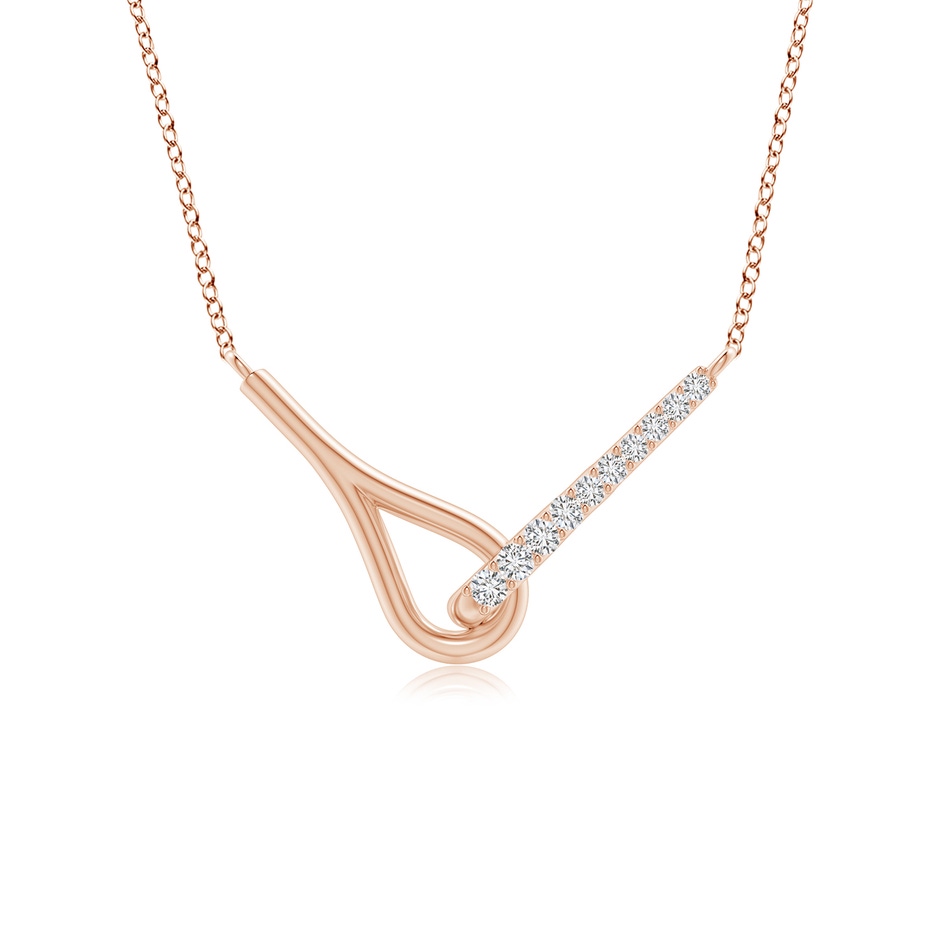 1.75mm HSI2 Diamond Interlocking Loop Pendant in Rose Gold 