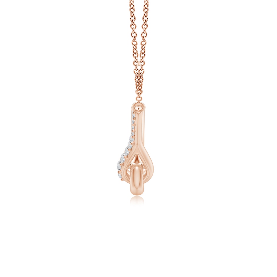 1.75mm HSI2 Diamond Interlocking Loop Pendant in Rose Gold side 199