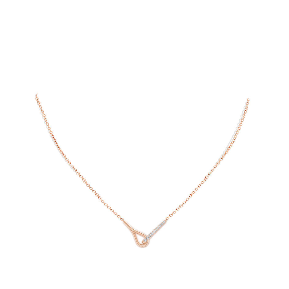 1.75mm HSI2 Diamond Interlocking Loop Pendant in Rose Gold pen