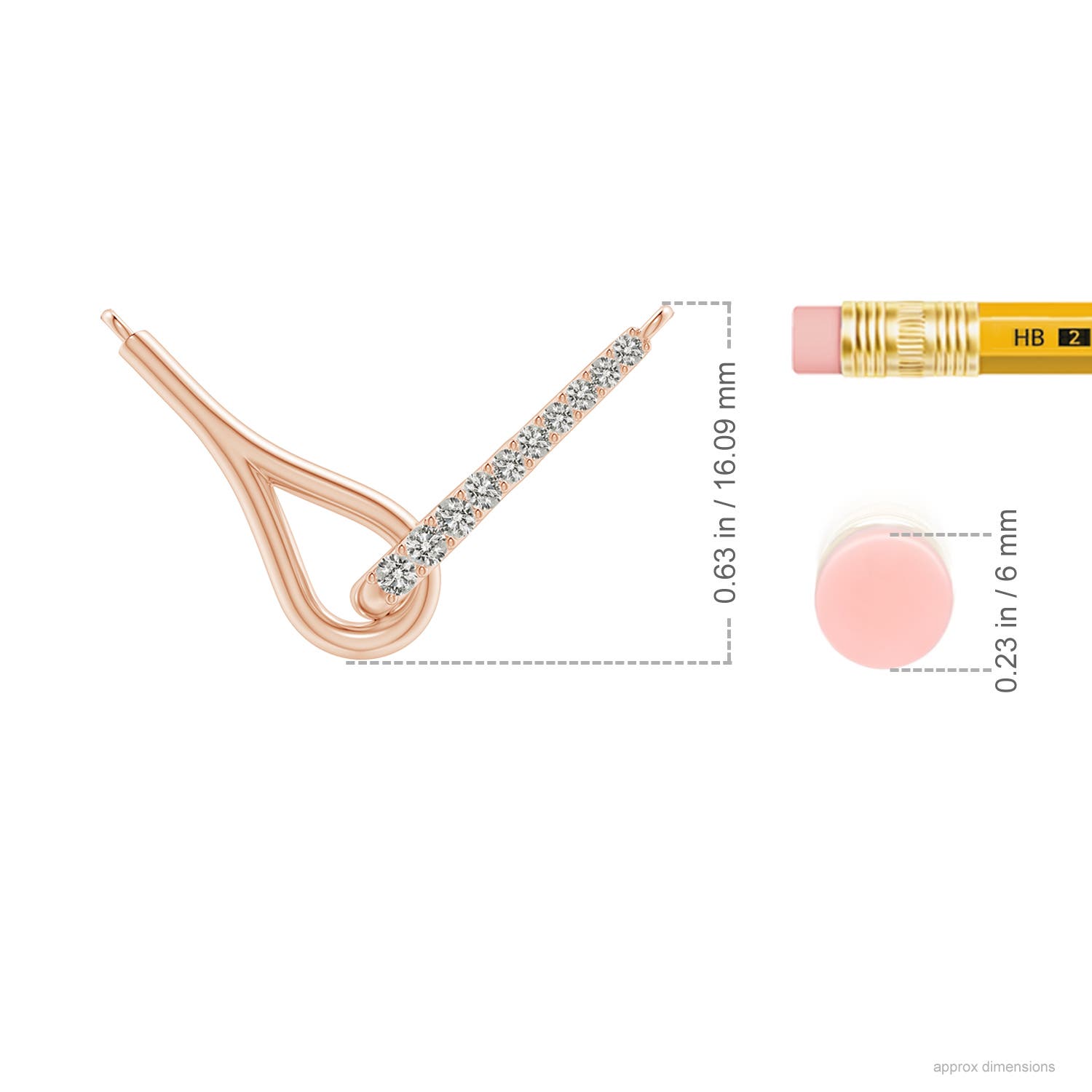 K, I3 / 0.16 CT / 14 KT Rose Gold