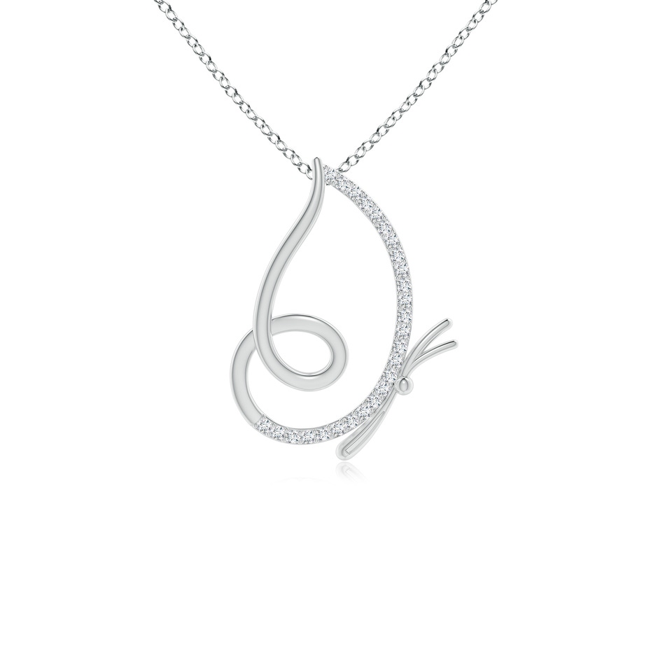 1.3mm GVS2 Nature Inspired Diamond Butterfly Pendant in P950 Platinum 
