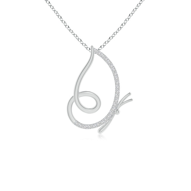 14k White Gold 3mm Gemstone Infinity Inspired Pendants