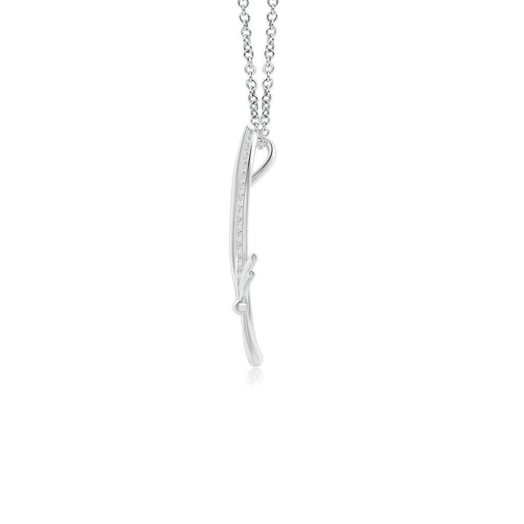 1.3mm HSI2 Nature Inspired Diamond Butterfly Pendant in White Gold - side_1