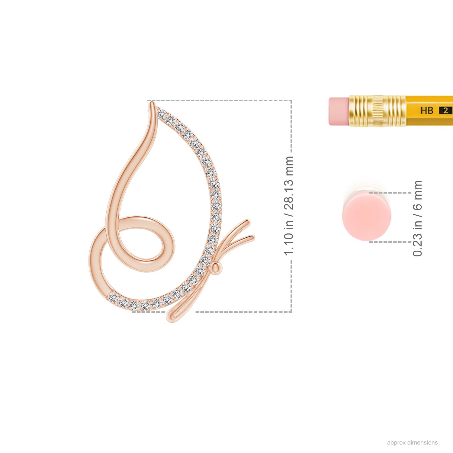 I-J, I1-I2 / 0.26 CT / 14 KT Rose Gold