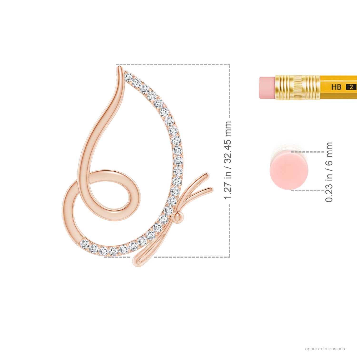 G, VS2 / 0.34 CT / 14 KT Rose Gold