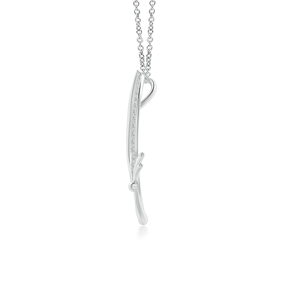 1.45mm KI3 Nature Inspired Diamond Butterfly Pendant in White Gold side-1
