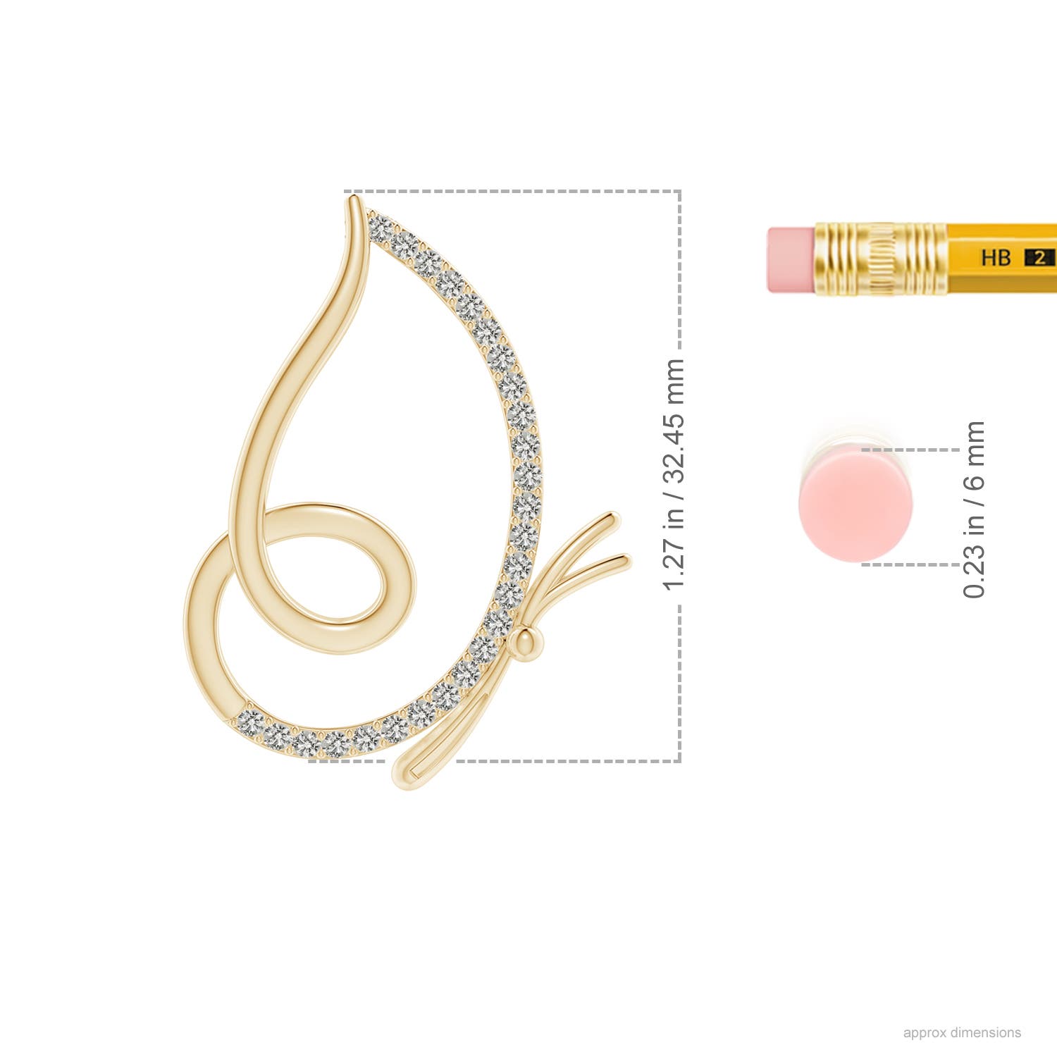 K, I3 / 0.34 CT / 14 KT Yellow Gold