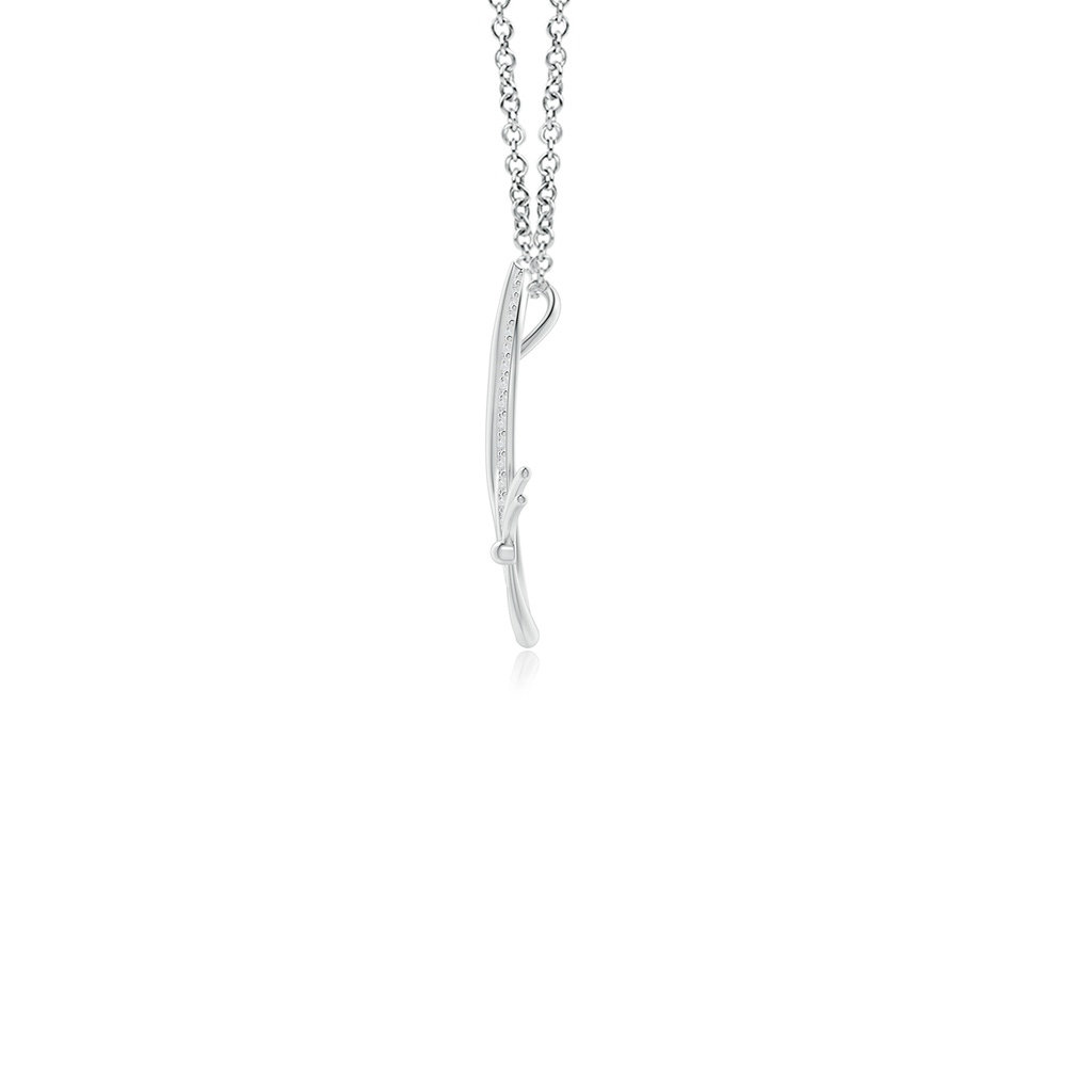1mm HSI2 Nature Inspired Diamond Butterfly Pendant in White Gold - side_1