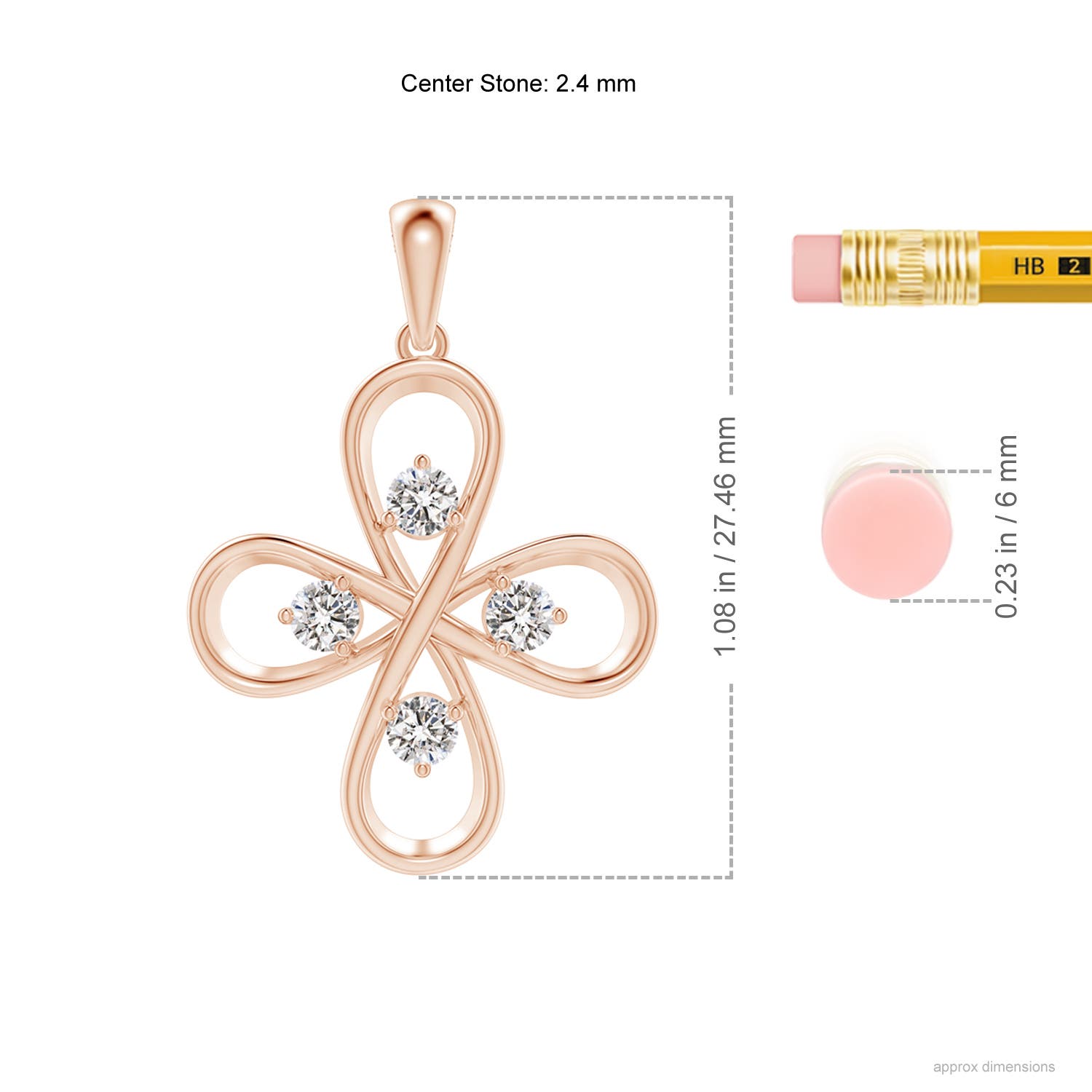 I-J, I1-I2 / 0.23 CT / 14 KT Rose Gold