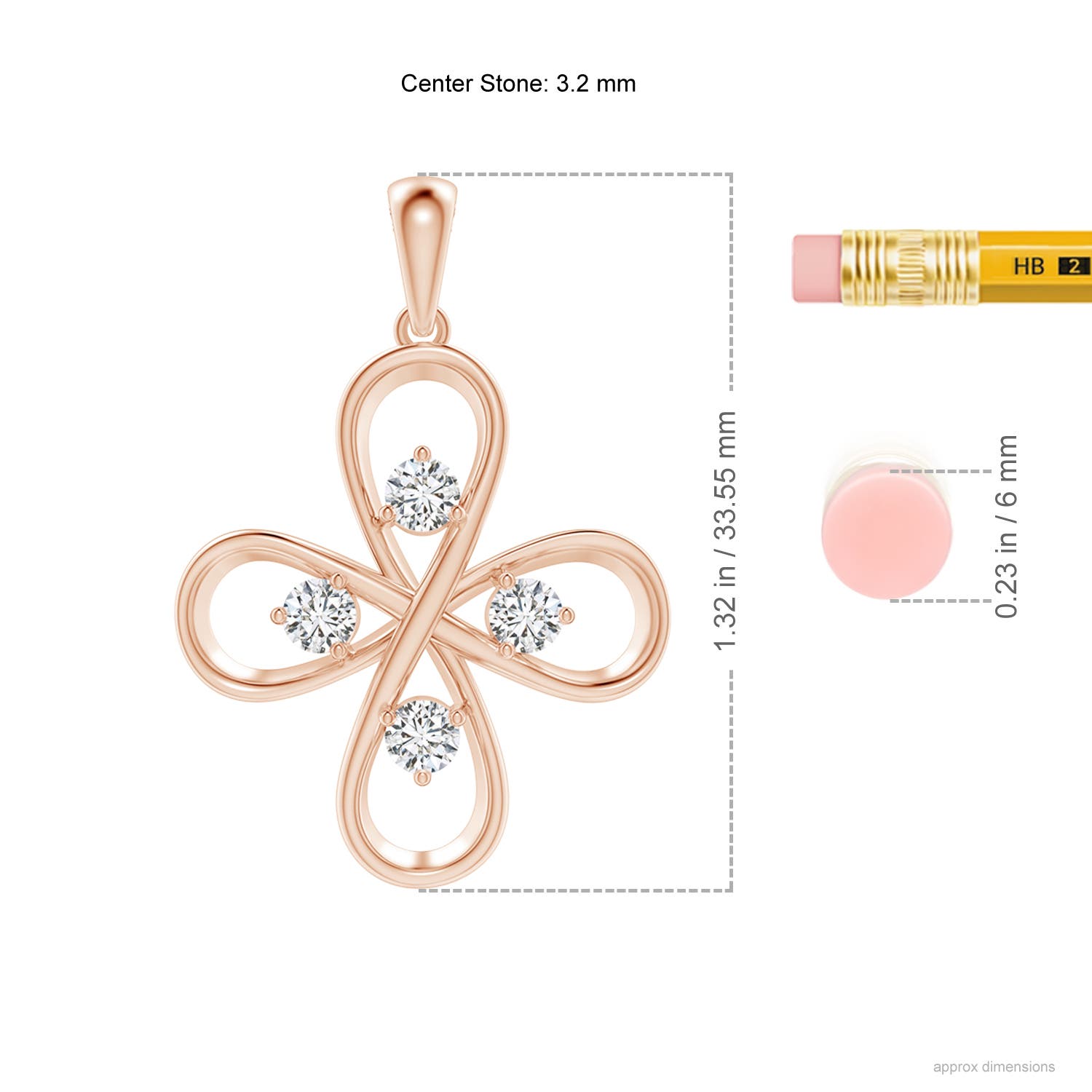 H, SI2 / 0.5 CT / 14 KT Rose Gold