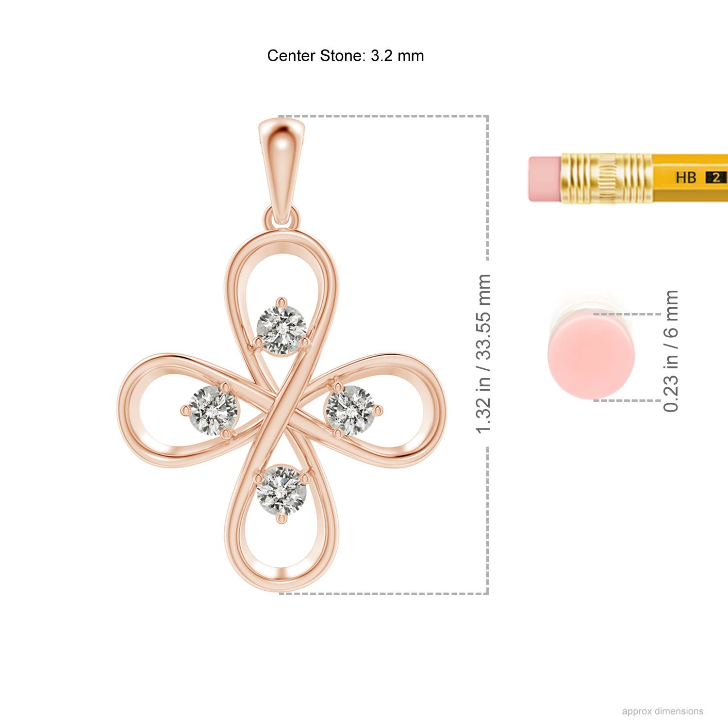 K, I3 / 0.5 CT / 14 KT Rose Gold