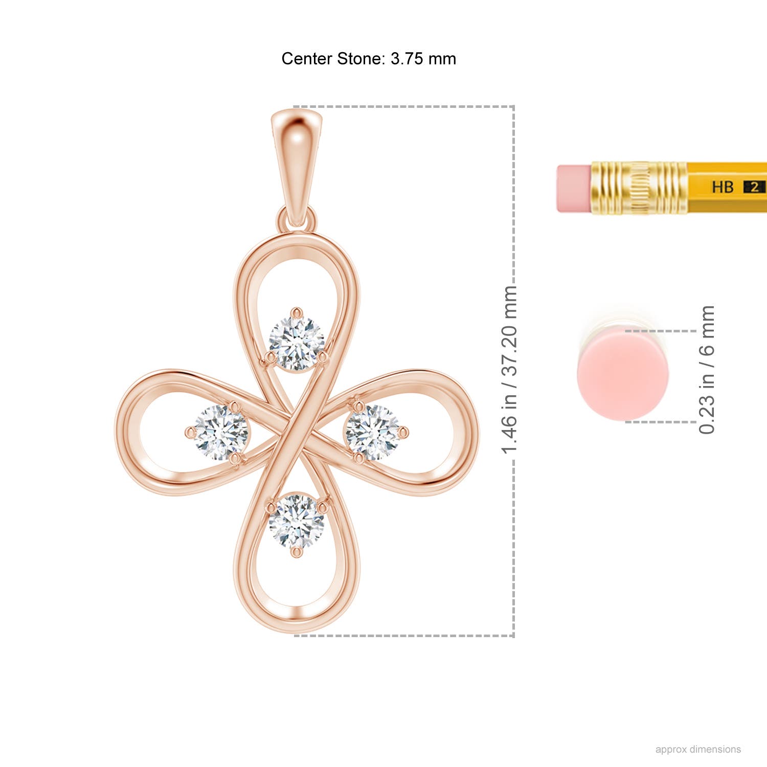 G, VS2 / 0.76 CT / 14 KT Rose Gold