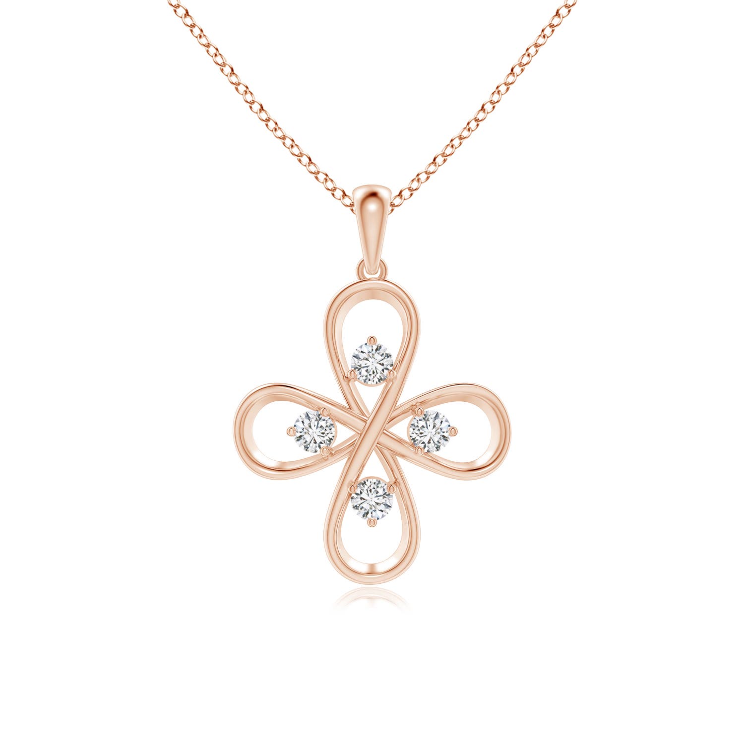 H, SI2 / 0.76 CT / 14 KT Rose Gold