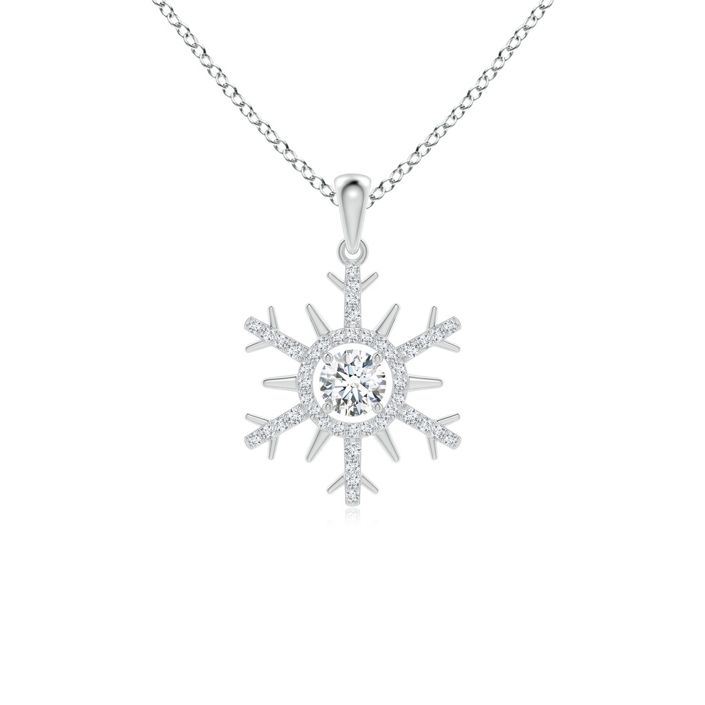 4.3mm GVS2 Diamond Snowflake Pendant in P950 Platinum