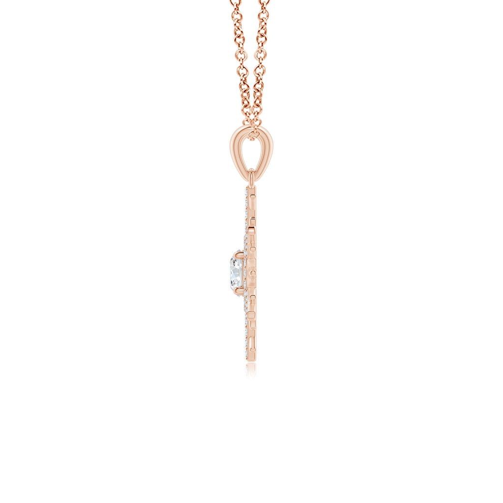 4.3mm GVS2 Diamond Snowflake Pendant in Rose Gold - side_1