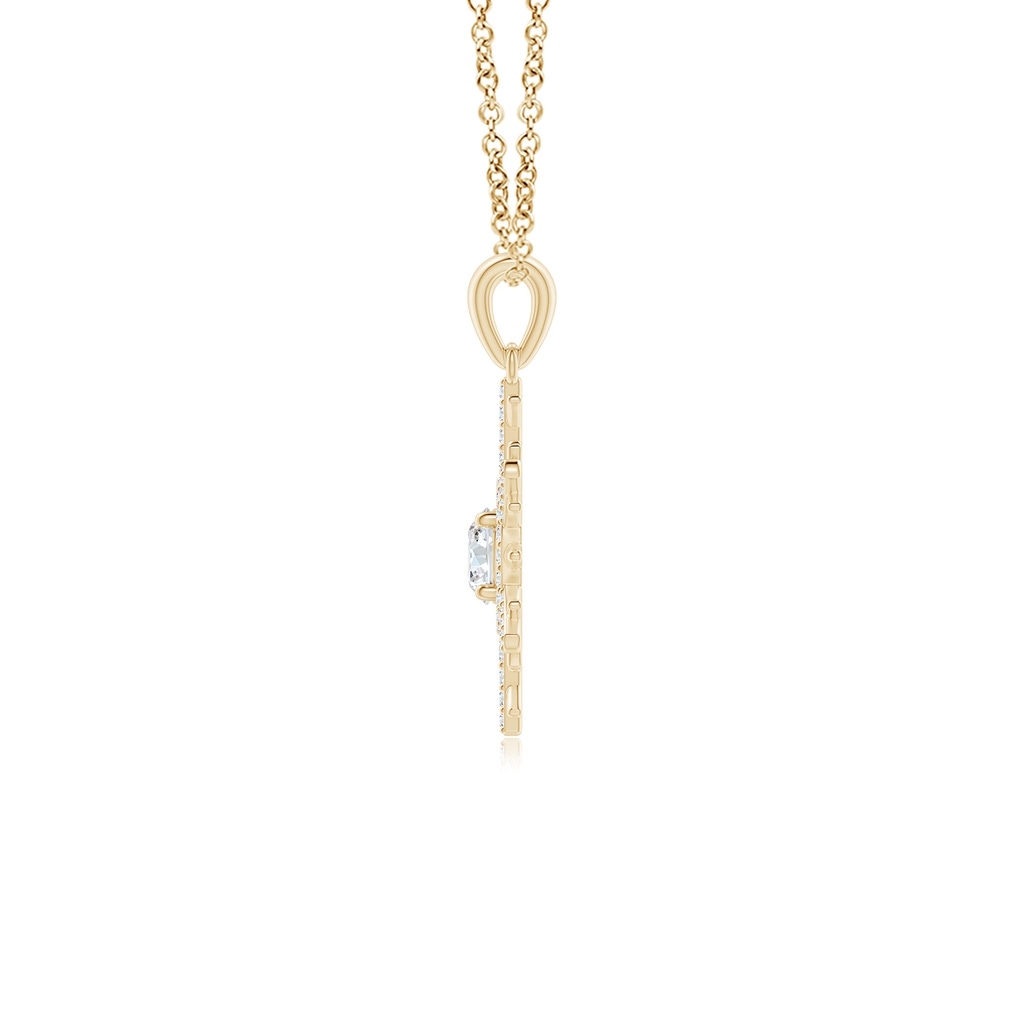 4.3mm GVS2 Diamond Snowflake Pendant in Yellow Gold - side_1