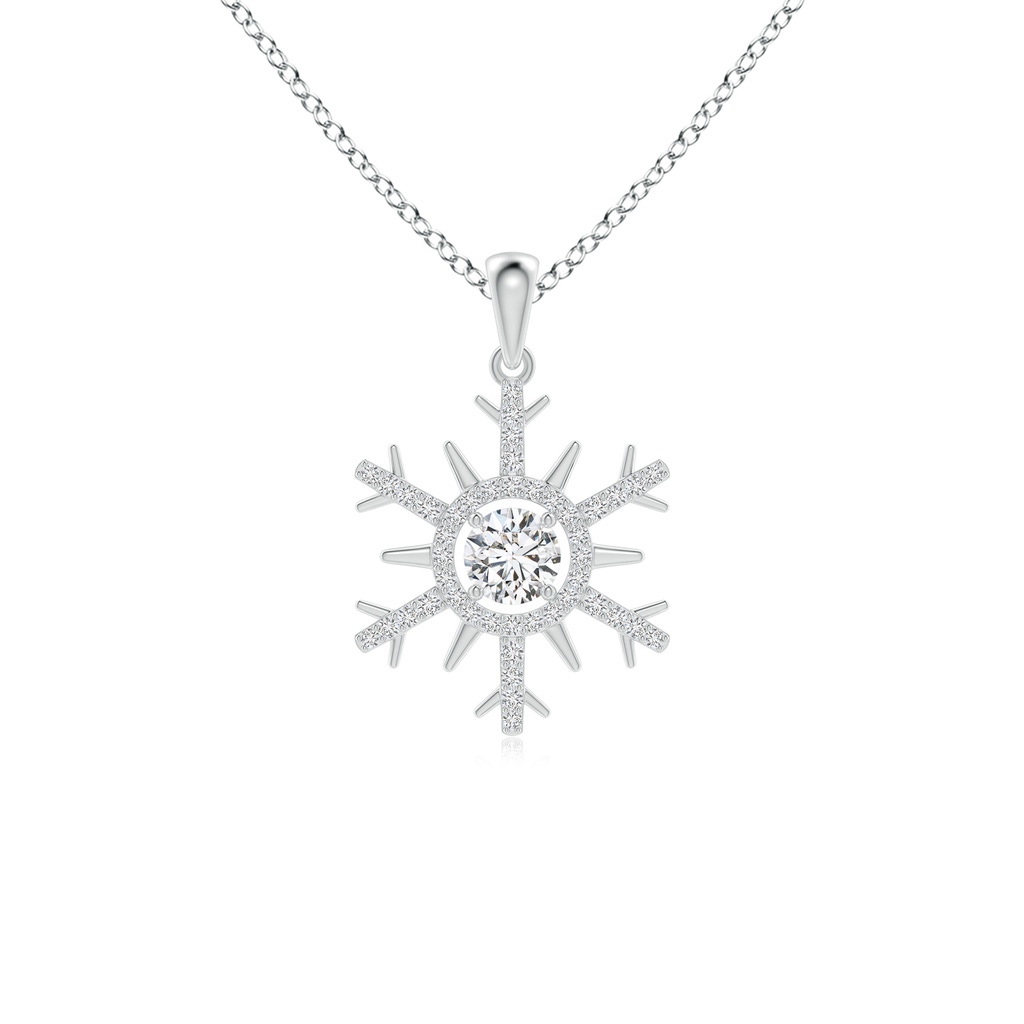 4.3mm HSI2 Diamond Snowflake Pendant in White Gold