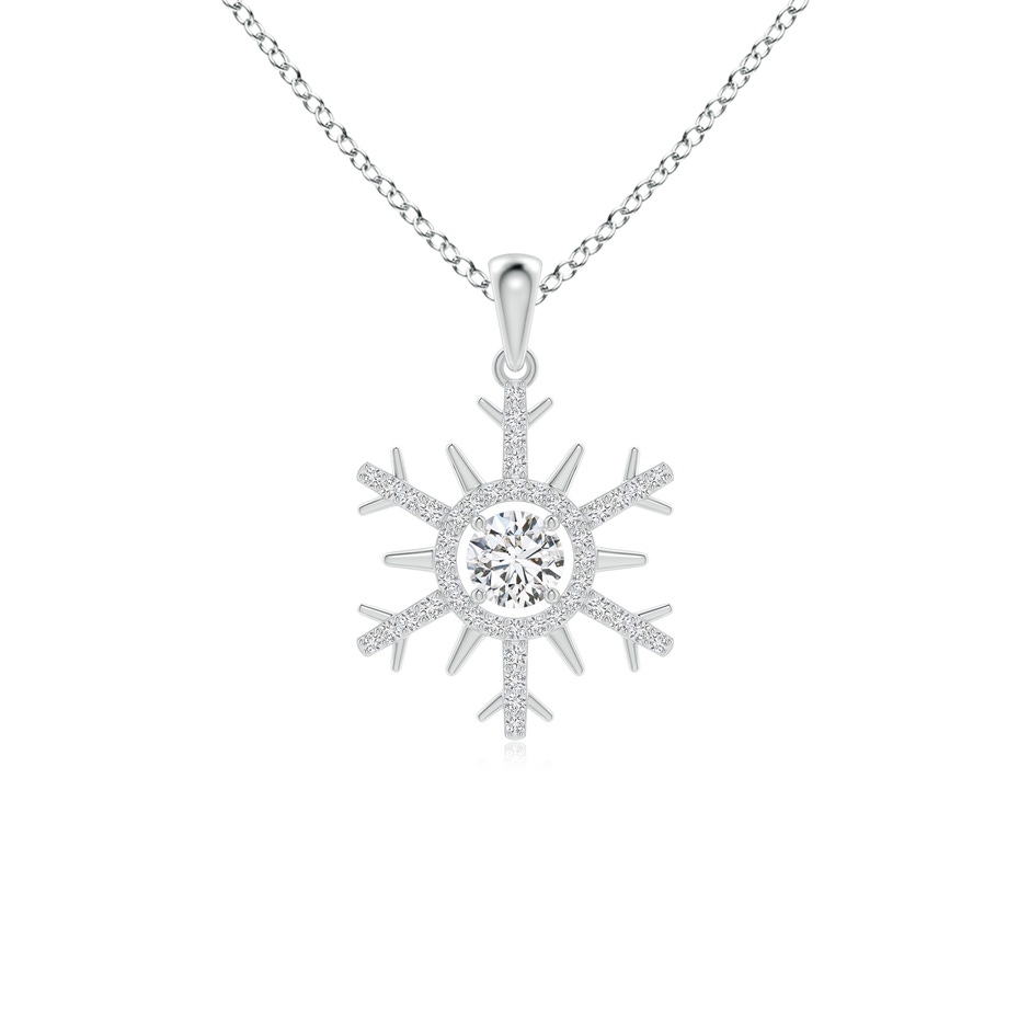 4.3mm HSI2 Diamond Snowflake Pendant in White Gold 