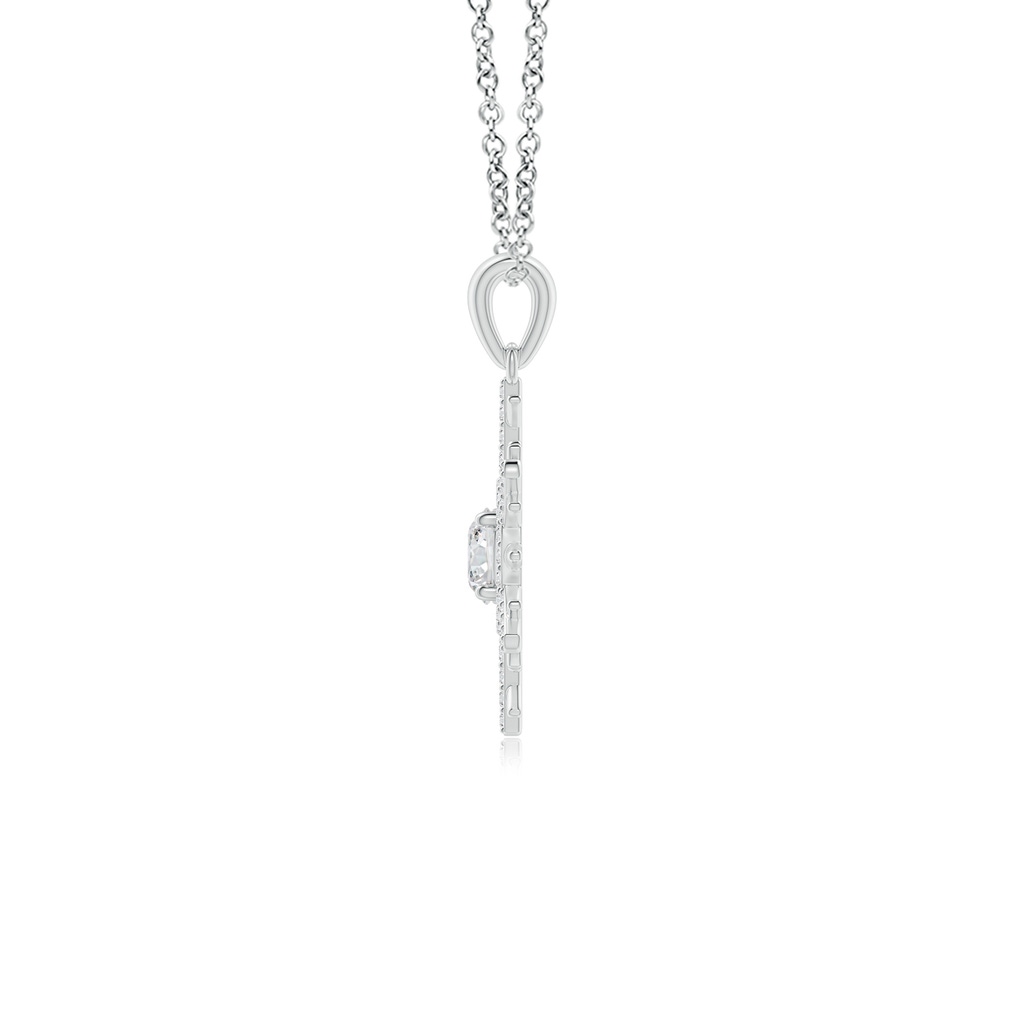 4.3mm HSI2 Diamond Snowflake Pendant in White Gold - side_1