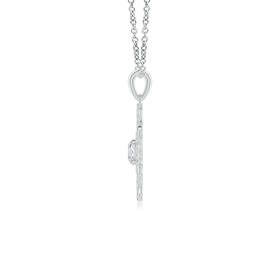 4.3mm HSI2 Diamond Snowflake Pendant in White Gold side-1