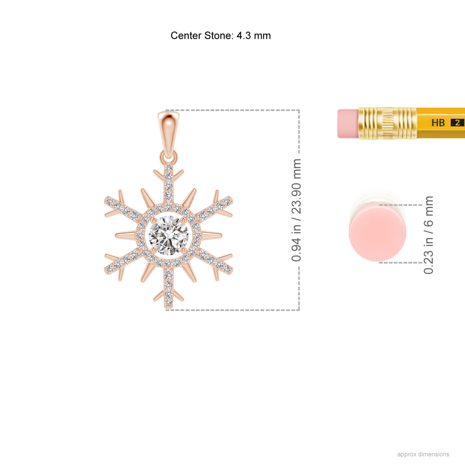 I-J, I1-I2 / 0.51 CT / 14 KT Rose Gold