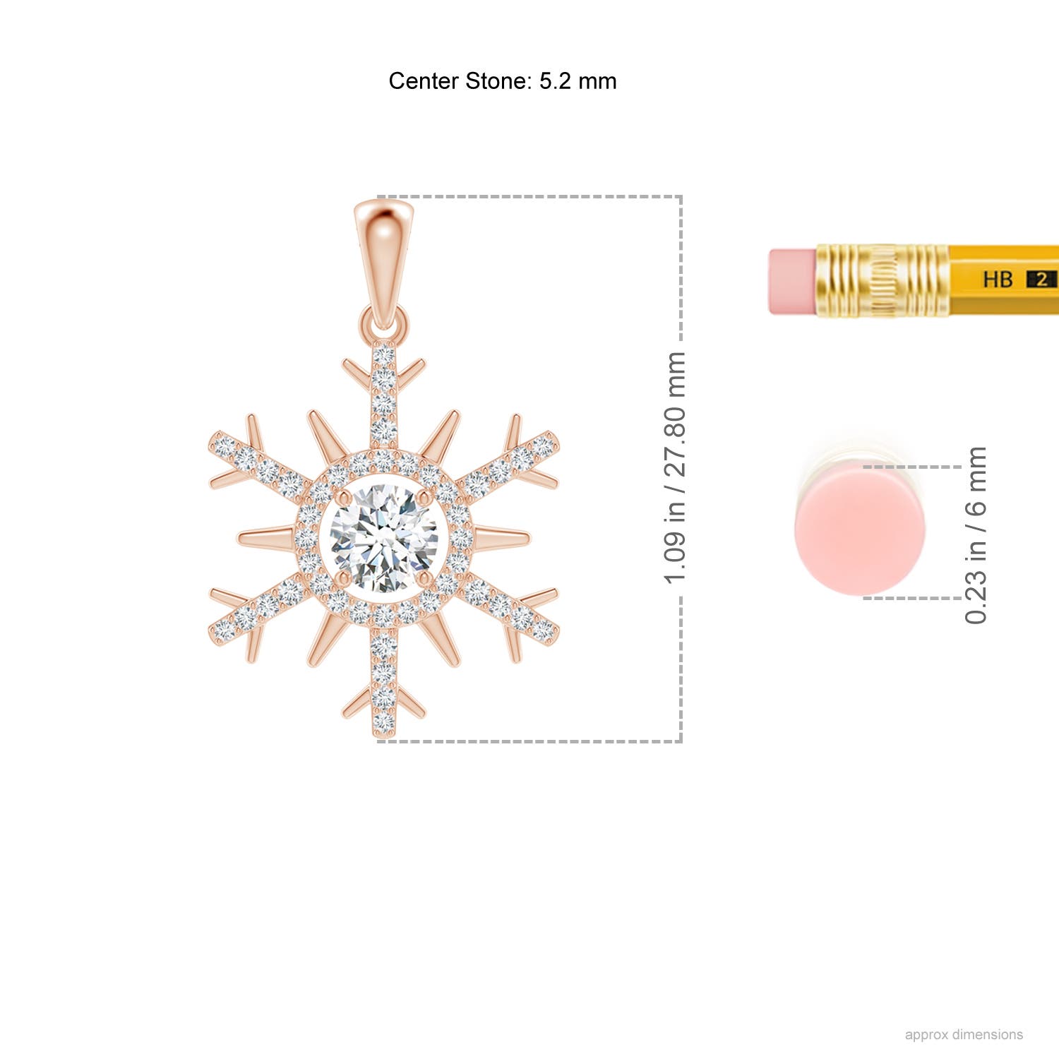 G, VS2 / 0.89 CT / 14 KT Rose Gold