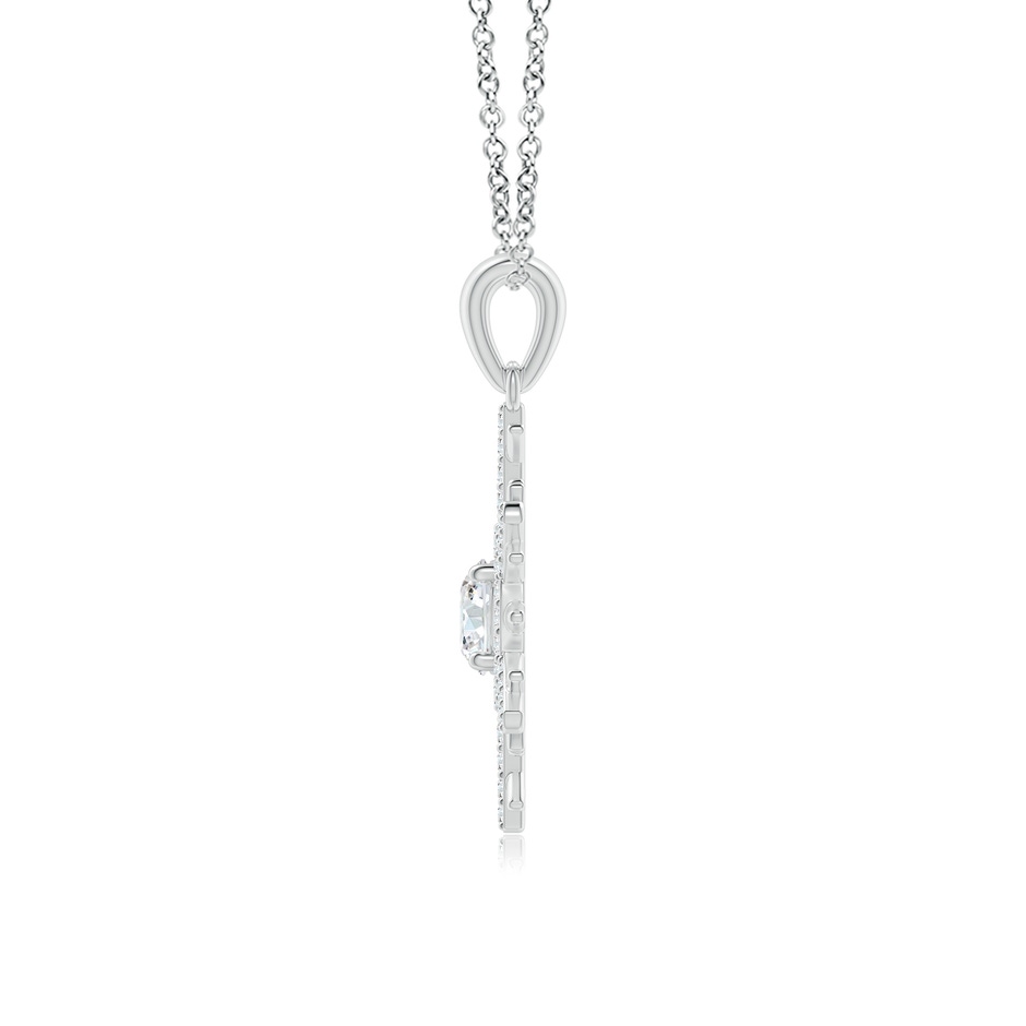 5.2mm GVS2 Diamond Snowflake Pendant in White Gold side-1