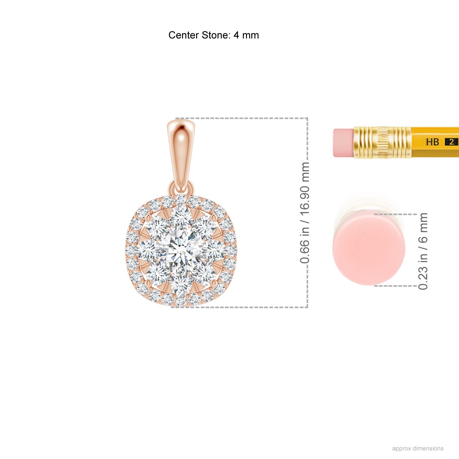 F-G, VS / 0.73 CT / 14 KT Rose Gold