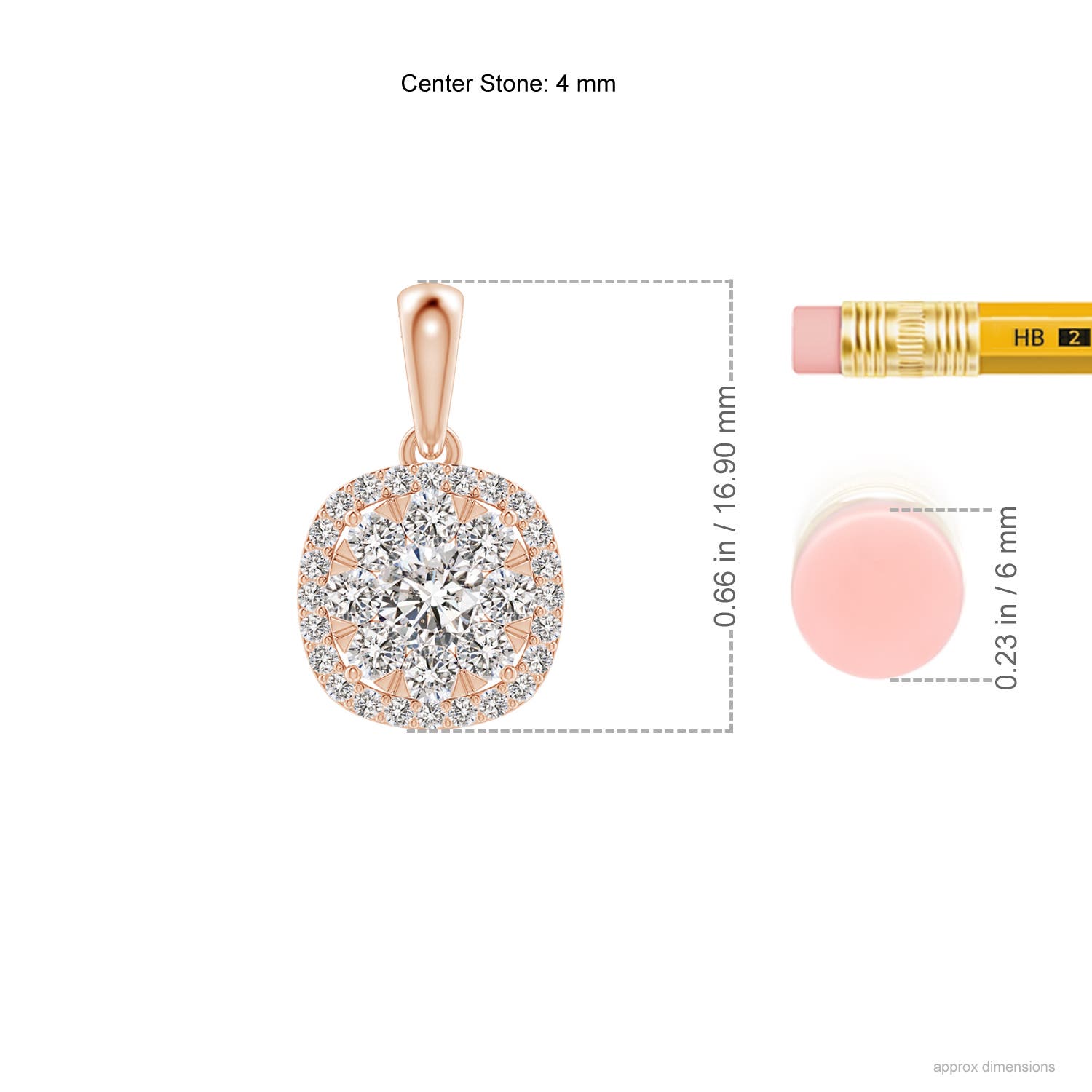 I-J, I1-I2 / 0.73 CT / 14 KT Rose Gold