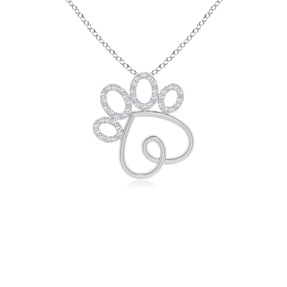 0.95mm GVS2 Prong-Set Diamond Paw Print Pendant in P950 Platinum 