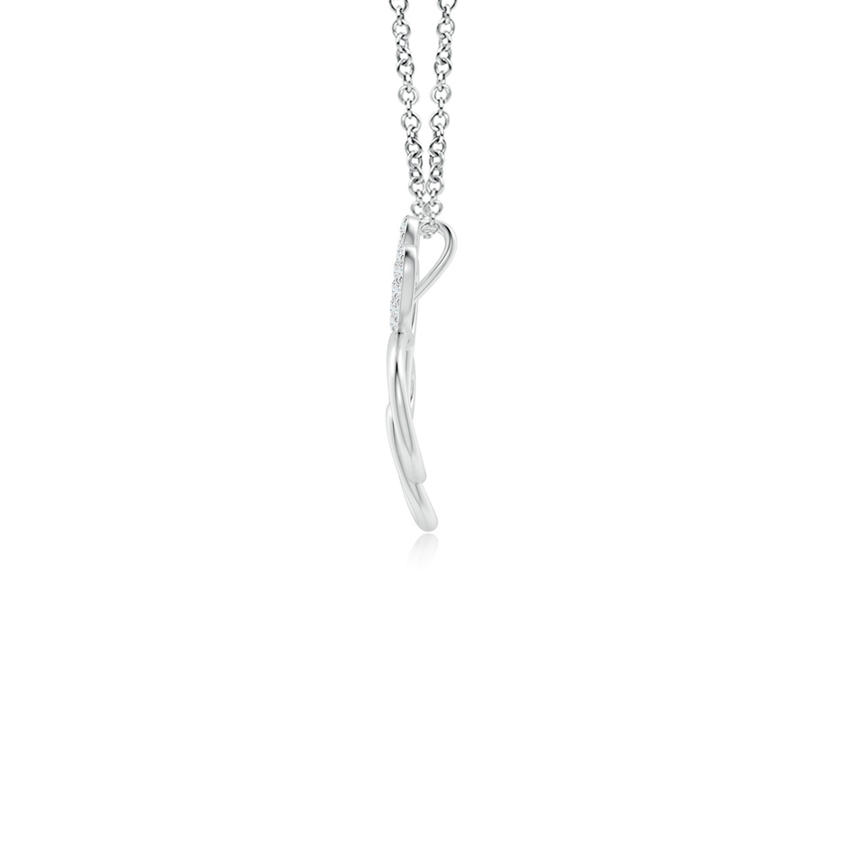 0.95mm GVS2 Prong-Set Diamond Paw Print Pendant in P950 Platinum side-1