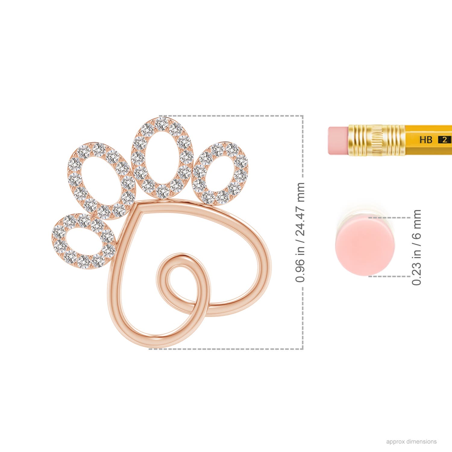 I-J, I1-I2 / 0.48 CT / 14 KT Rose Gold