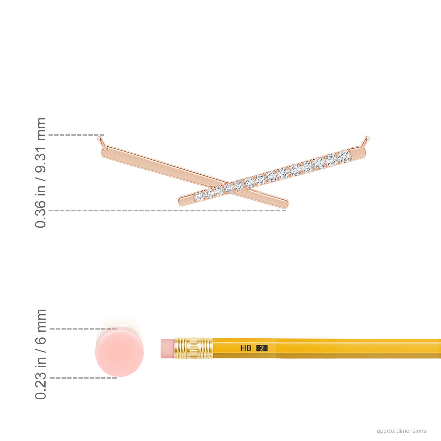 F-G, VS / 0.1 CT / 14 KT Rose Gold