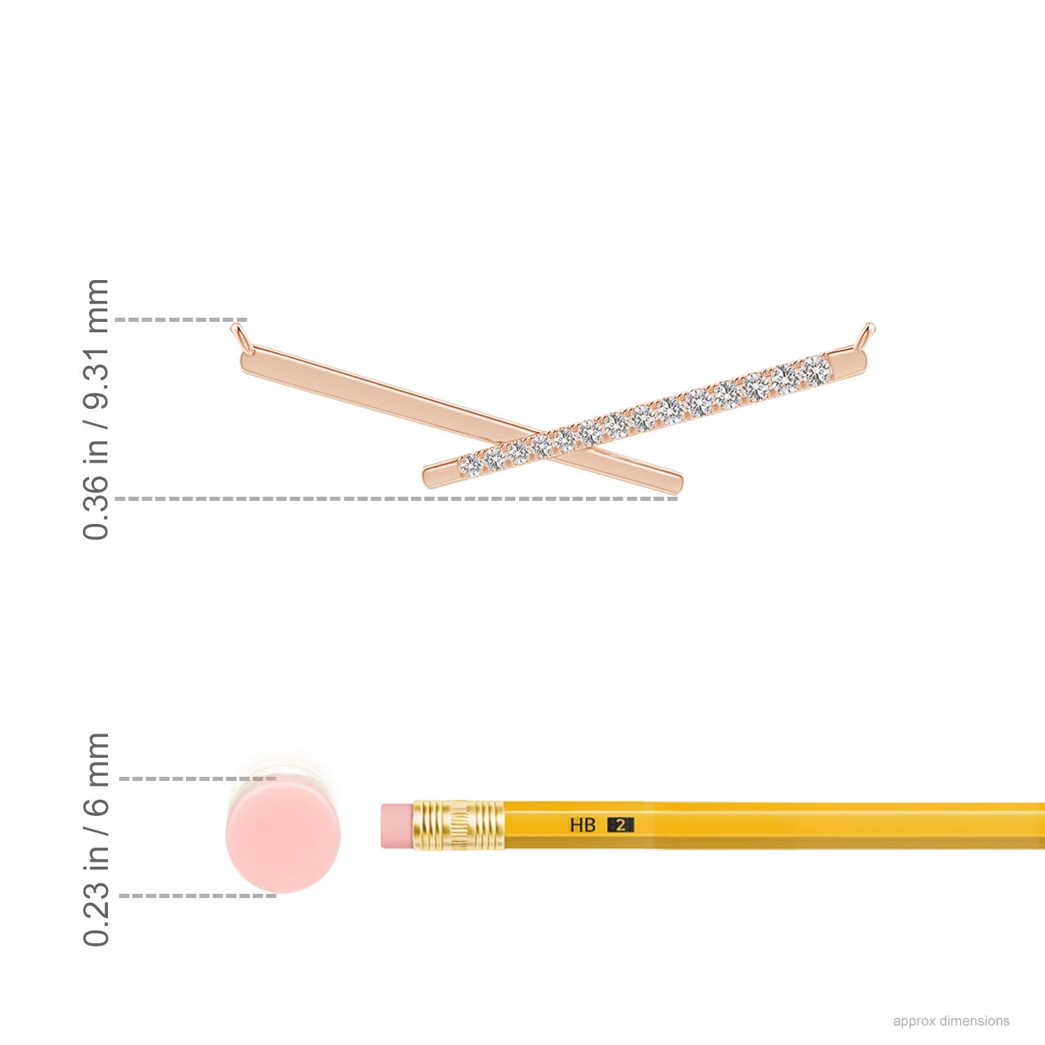 I-J, I1-I2 / 0.1 CT / 14 KT Rose Gold