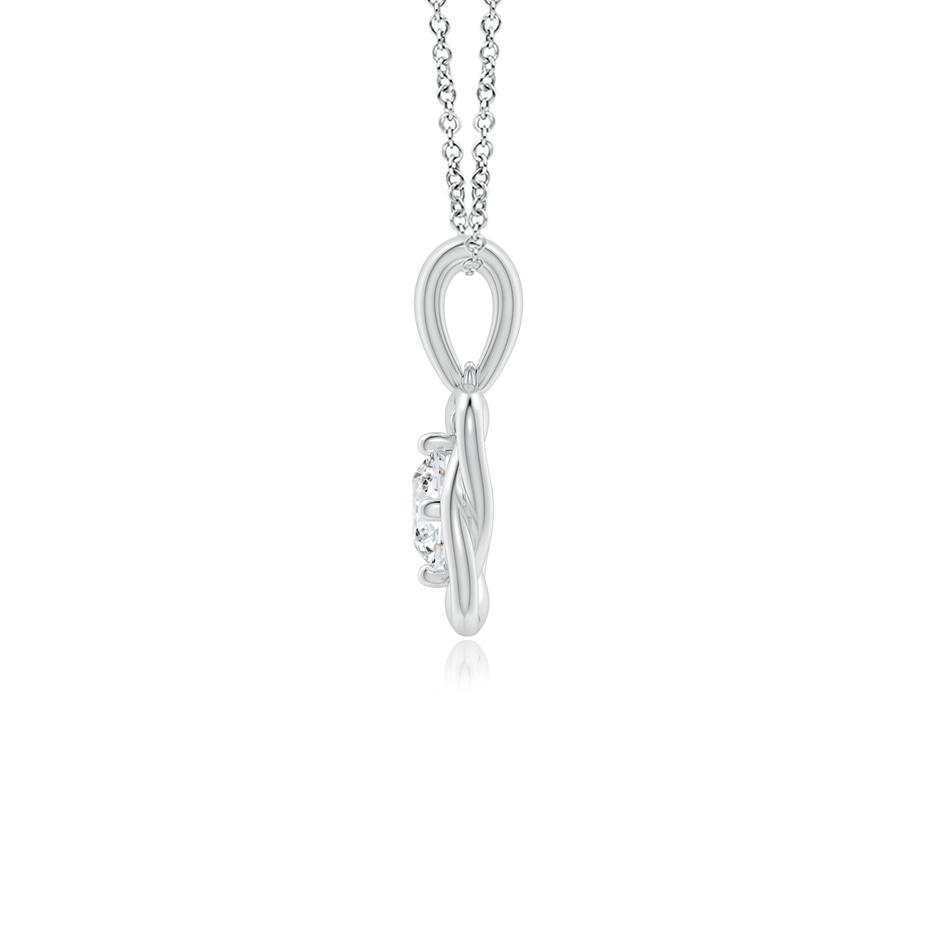 4.1mm GVS2 Round Diamond Love Knot Pendant in P950 Platinum side-1