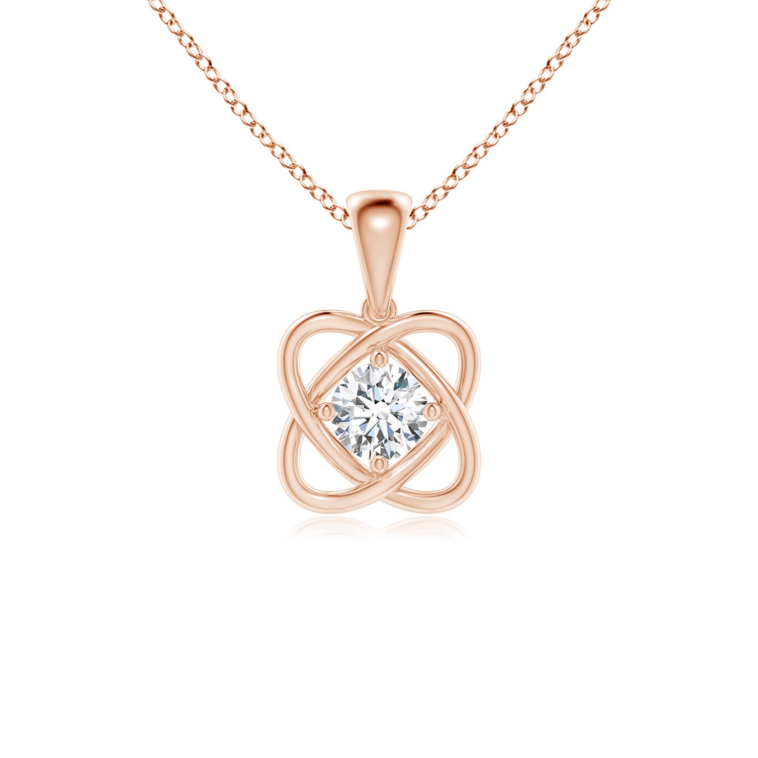 G, VS2 / 0.25 CT / 14 KT Rose Gold