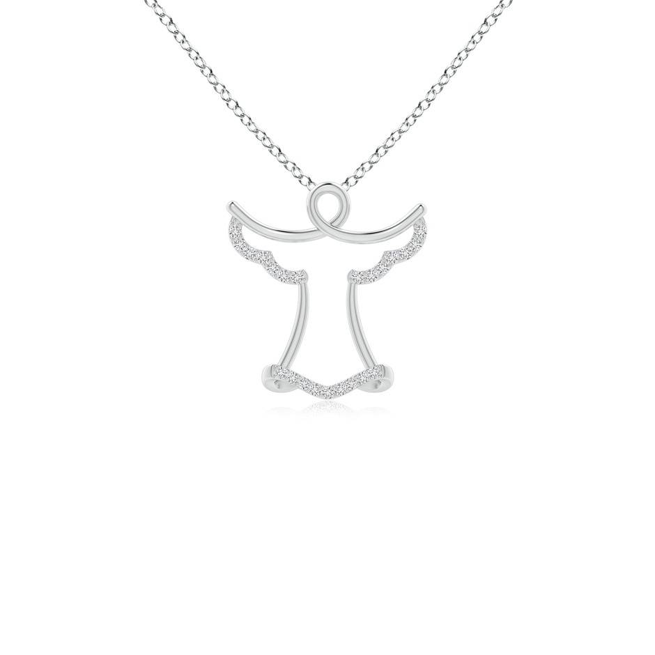 1.15mm HSI2 Prong-Set Diamond Angel Pendant in White Gold 
